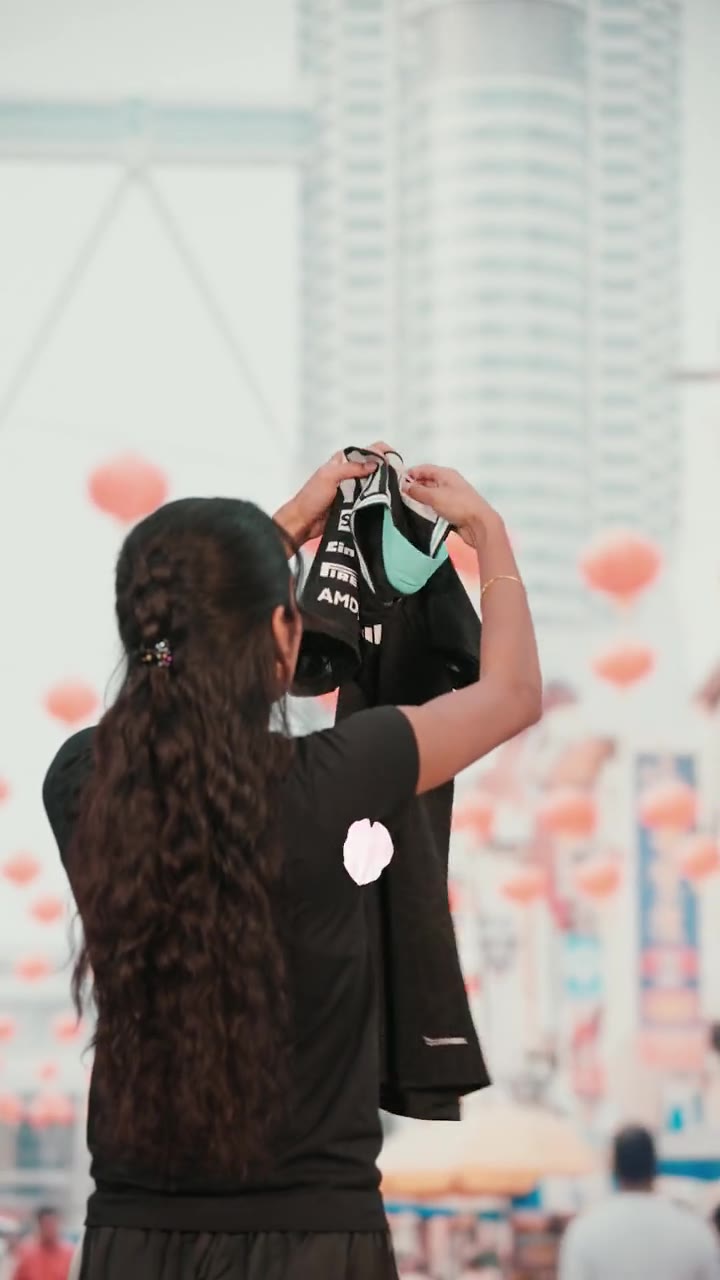A frame from the adidas and Mercedes campaign